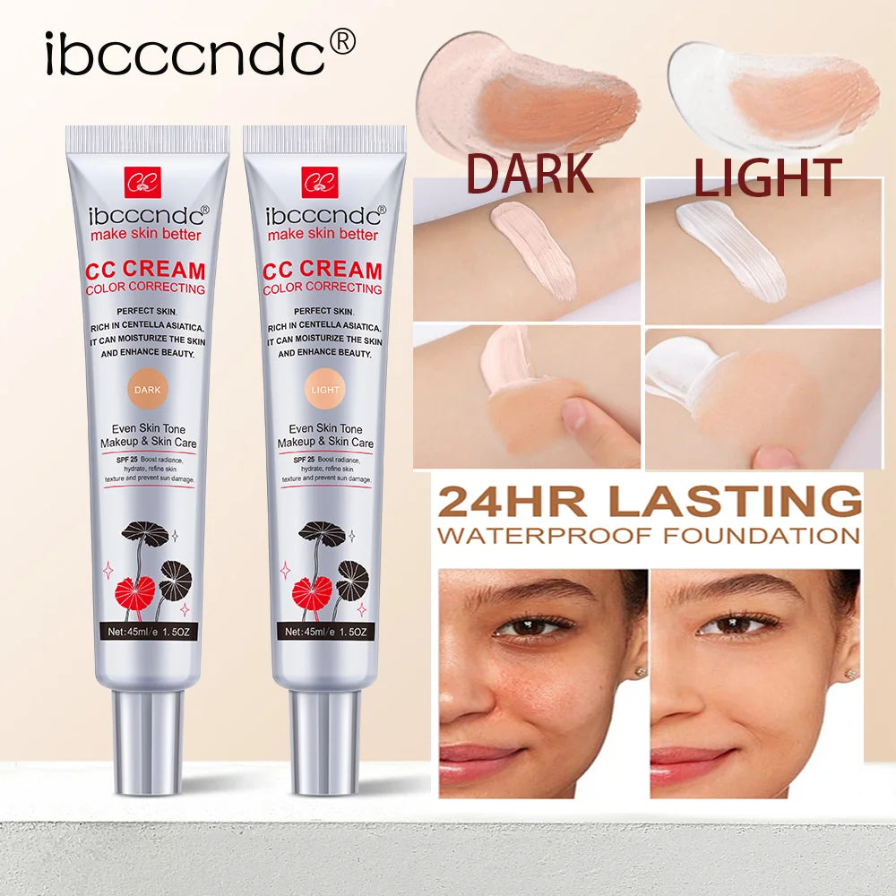 Tidesmit waterproof CC cream for face makeup providing moisturizing skin correction and long-lasting sweatproof wear