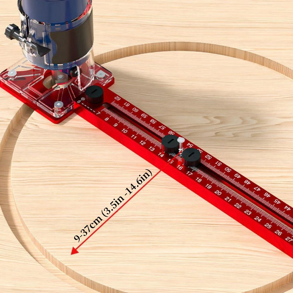 3 in 1 Router Milling Groove Bracket Woodworking Cutting and Milling Circular Auxiliary Tool Aluminum Router Circle Cutting Jig