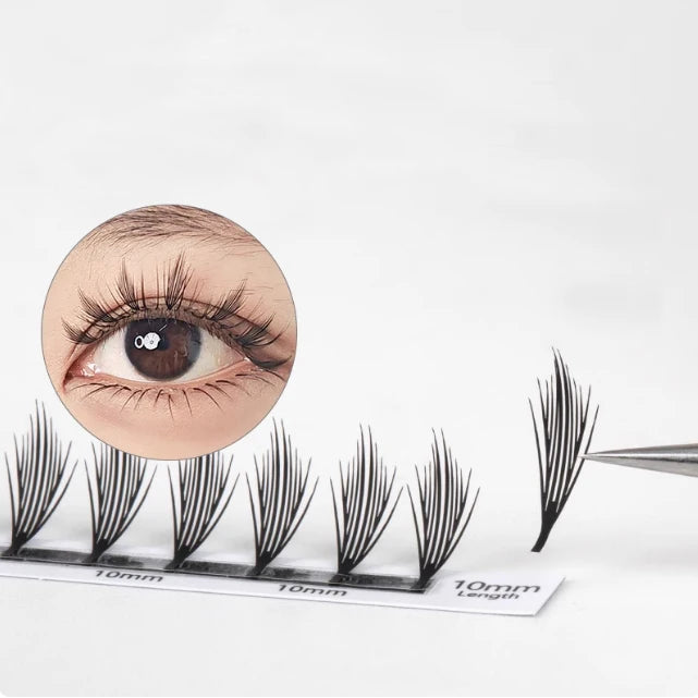 Manga Feather Spire Eyelash Extensions, 0.07mm D Curl Faux Lashes False Eyelashes Wings Tidesmit