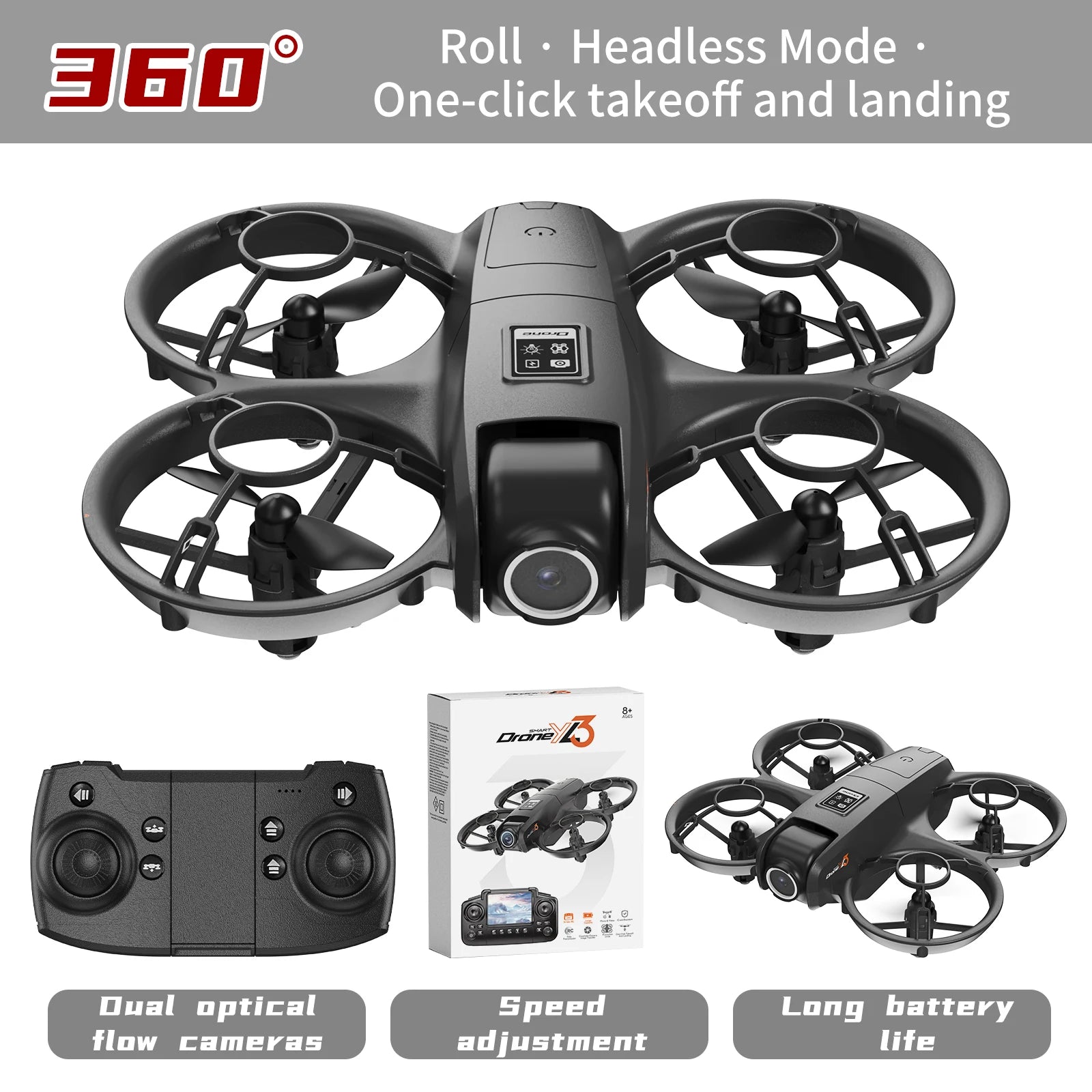 4K Camera Drone for Kids with Screen - Foldable Remote Control Quadcopter Tidesmit