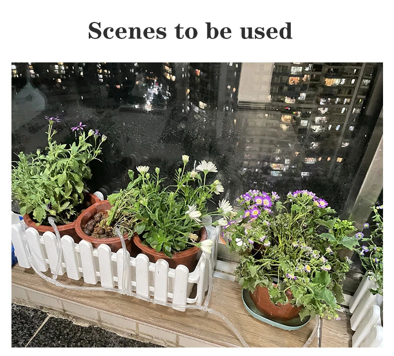New Automatic Drip Irrigation System Greenhouse Watering Timer Garden Water Pump Controller Potted Plant Watering Device Set