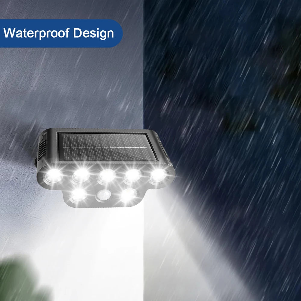 7 LEDs Solar Pathway Light Outdoor Solar Lamp Waterproof Landscape Lighting for Garden Yard Patio Walkway Driveway Camping Decor