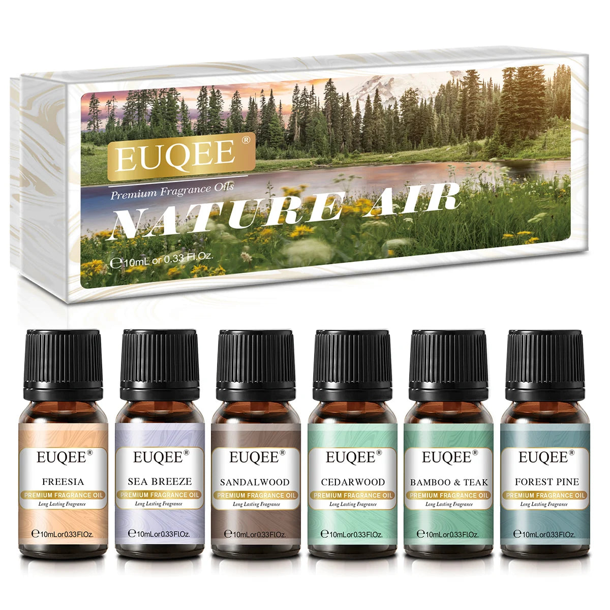 EUQEE Aromatherapy Fragrance Oil-10ml Coffee Leather Forest Pine Chocolate Coconut Cream Aroma Essential Oil For Reed Diffuser