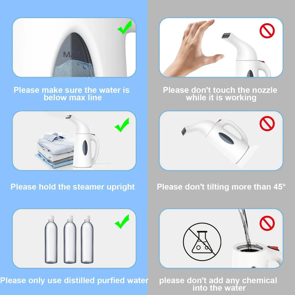 HATTEKER H106 Portable Handheld Garment Steamer 700W 120ml