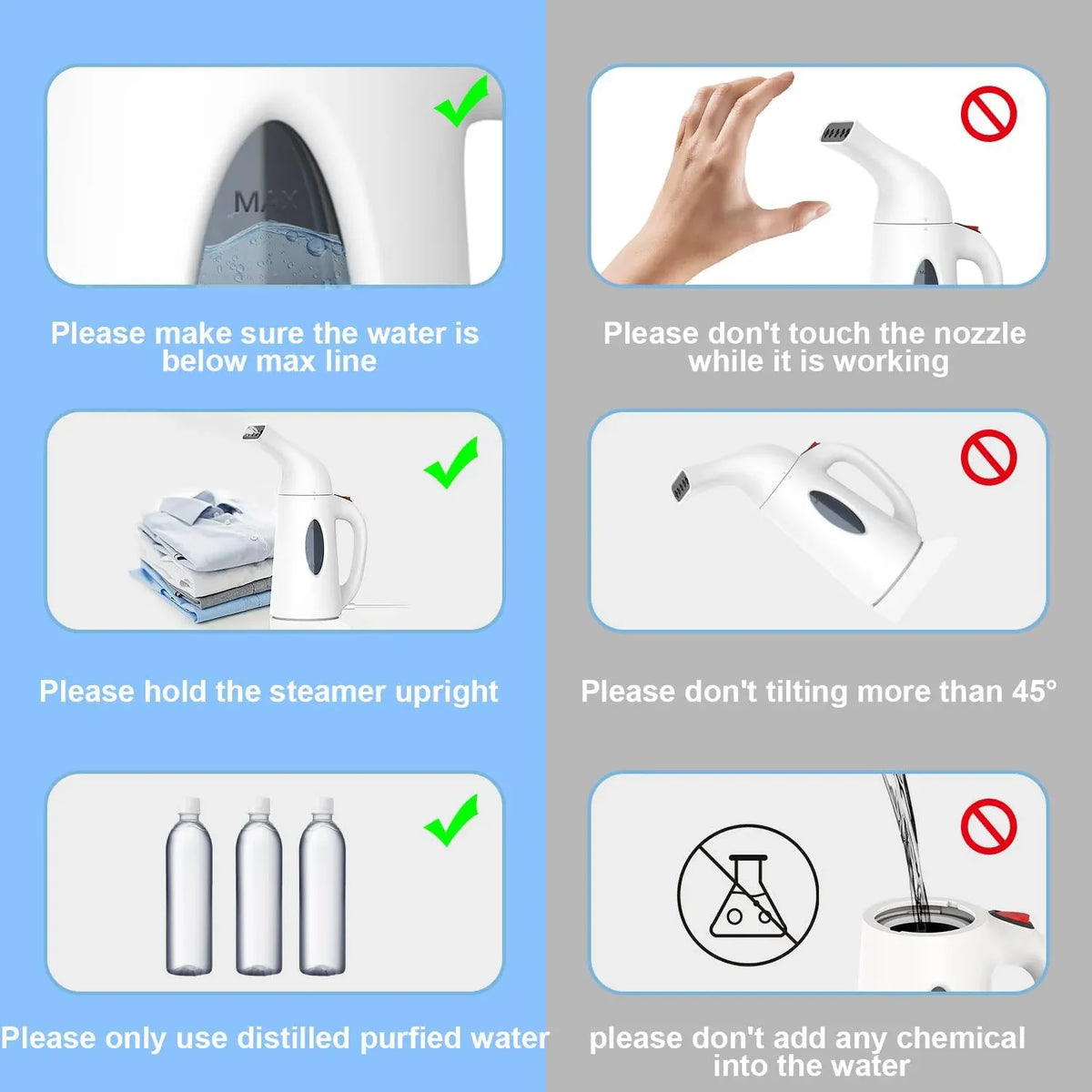 HATTEKER H106 Portable Handheld Garment Steamer 700W 120ml