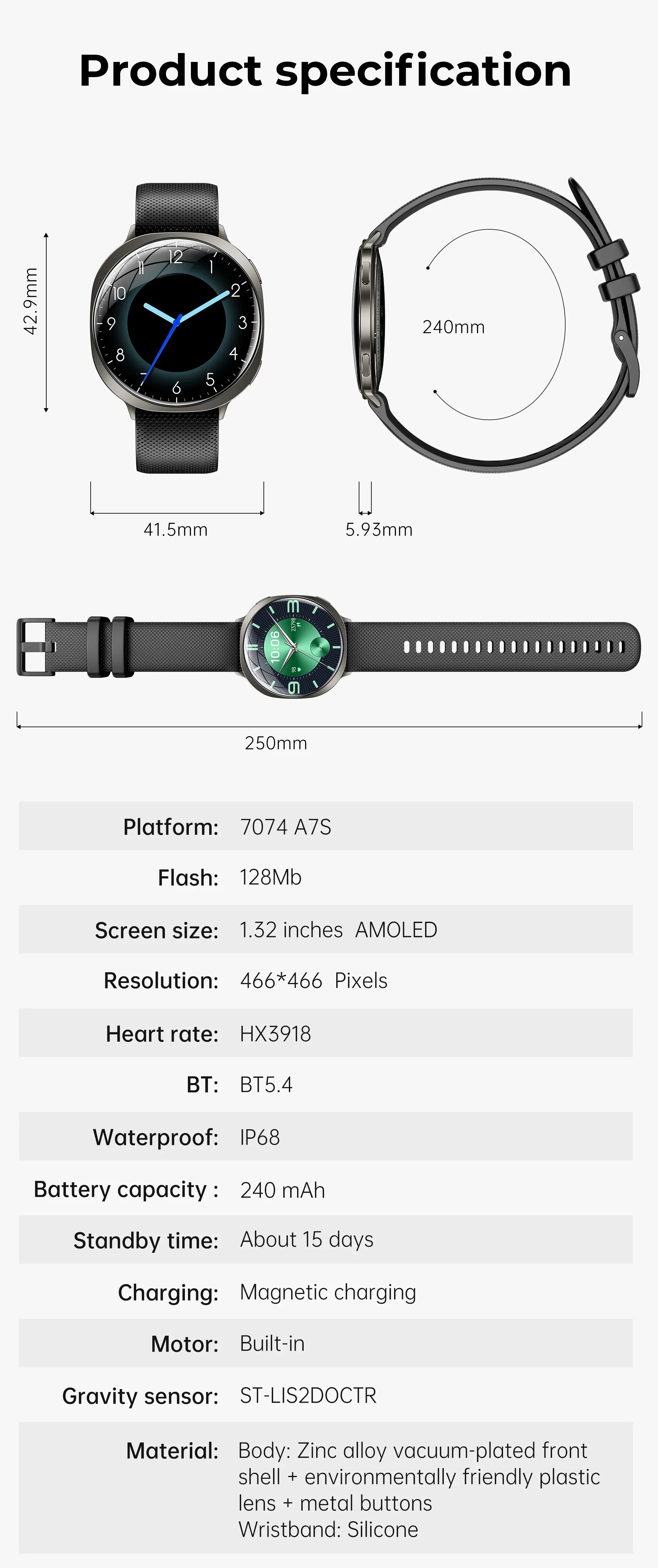 2026 New SmartWatch 5.93mm Thin HD Display Answer Make Call Message Sport Fitness Bracelet IP68 Waterproof Clock for Women Men