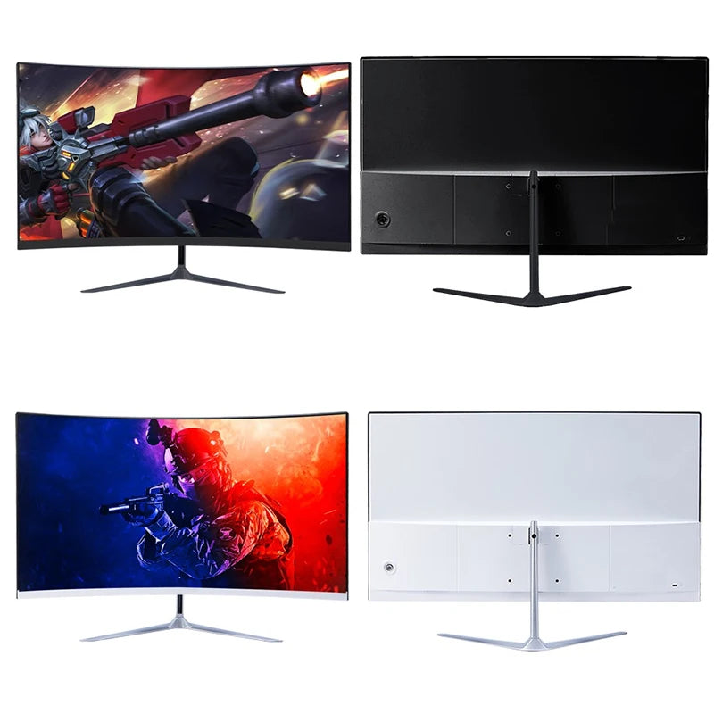 24 Inch Curved 75Hz Monitor Gaming VA FHD 1080P Computer Display 2800R HDMI/VGA DCR Eye Protect VESA 100*100 2ms Response