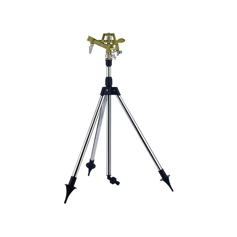 360° Rotating Tripod Sprinkler, Zinc Alloy Adjustable Automatic Water Sprinkler for Lawn Garden Vegetable Irrigation