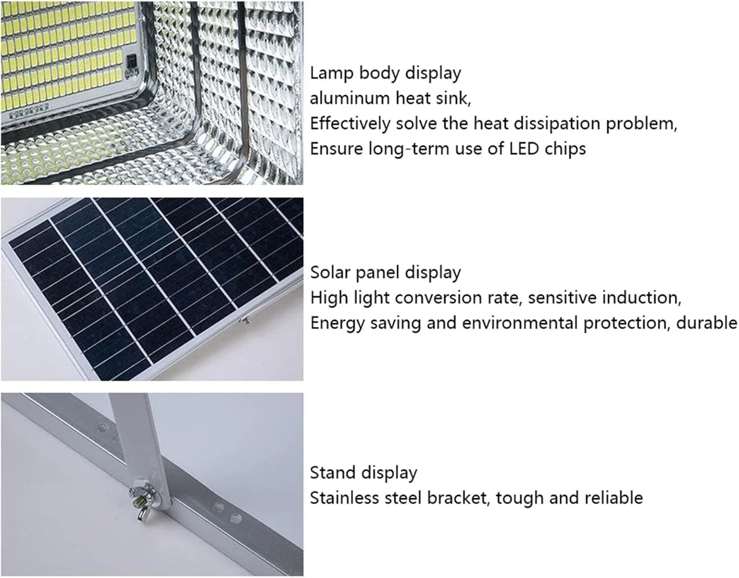 LED Solar Light Flood Lights Outdoor Solar Reflector Spotlights 65W With Remote Control For Garden Street