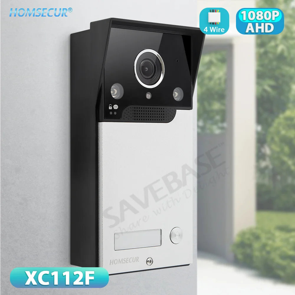 HOMSECUR Flush Mount Video Doorbell Camera XC112F – IP65 Weatherproof Outdoor, 1080P HD Night Vision, Motion Detection