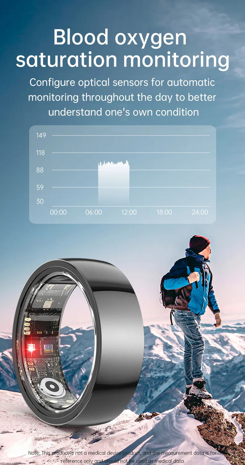 Tidesmit Smart Health Ring - Biometric Fitness Tracker with Sleep Monitor Tidesmit