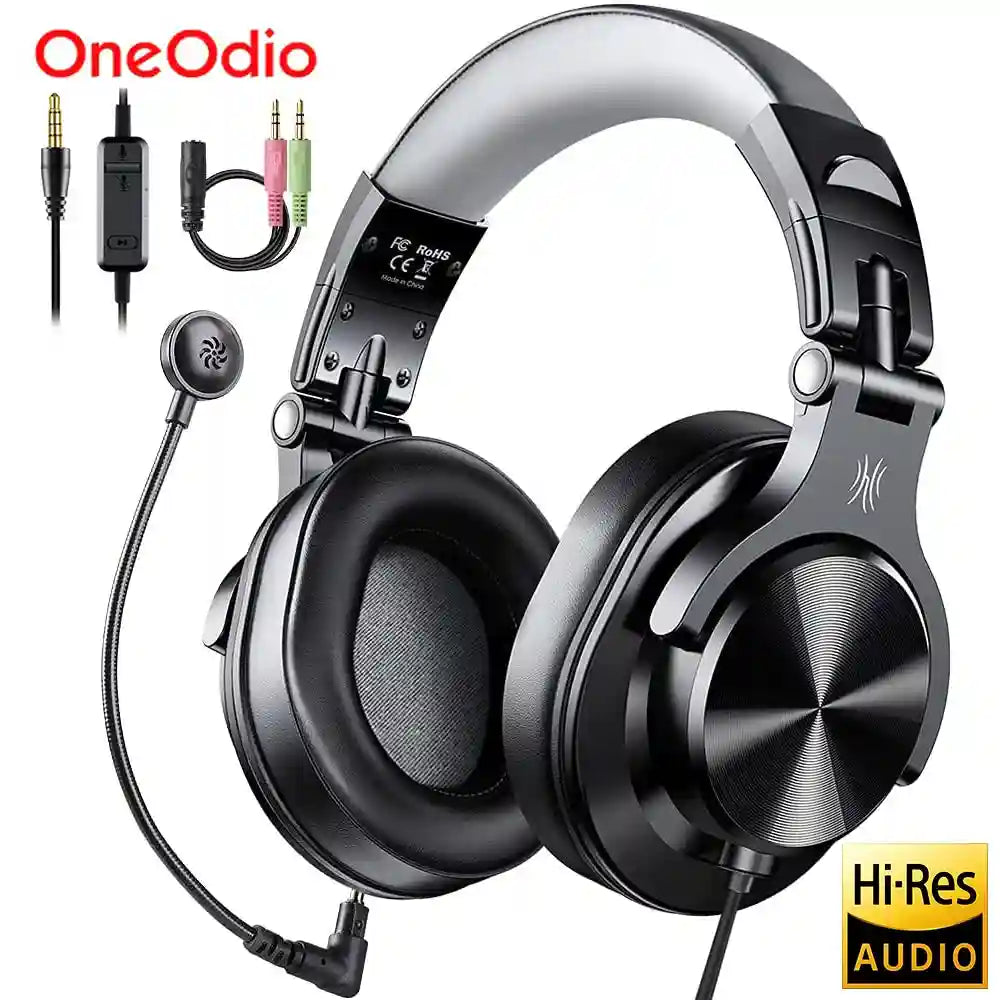 Wired Gaming Headset with Detachable Mic and Hi-Res Audio Tidesmit