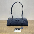 Ladies' luxurious high-quality genuine leather all steel hardware double-sided pull tab sausage handbag