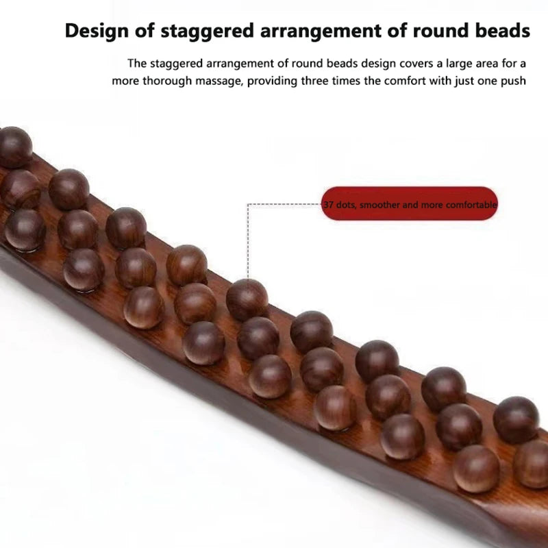 Back Massage Roller Stick - 37 Beads Manual Deep Tissue Therapy Back Massage Instrument Tidesmit