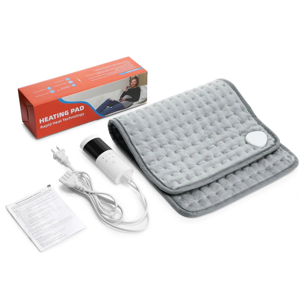 Electric Heating Pad for Back Pain Relief - 9 Heat Settings | Tidesmit Back Massage Instrument Tidesmit