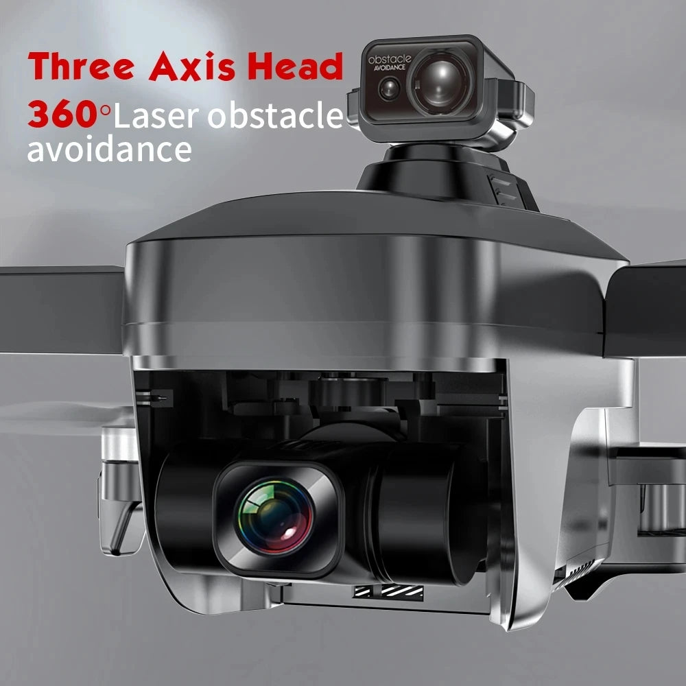 4K GPS Drone with Obstacle Avoidance | Foldable 3-Axis Stabilized Quadcopter Tidesmit