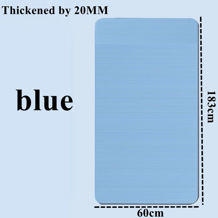 183x60cm Fitness 20mm Thick Workout Yoga Mat Indoor Pilates Noise Reduction Yoga Mat Moisture-proof Non-Slip Durable Exercise