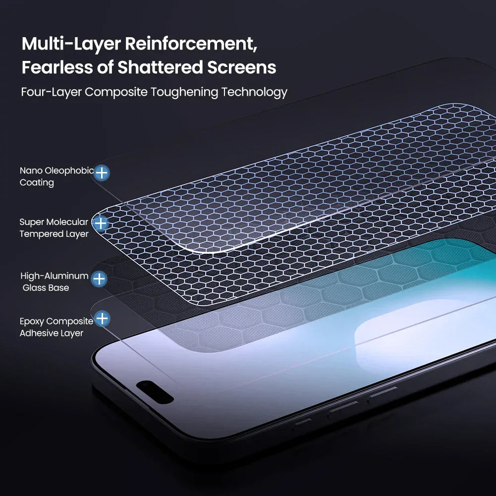iPhone 17 Pro Max Screen Protector - 9H Tempered Glass | Tidesmit Tidesmit