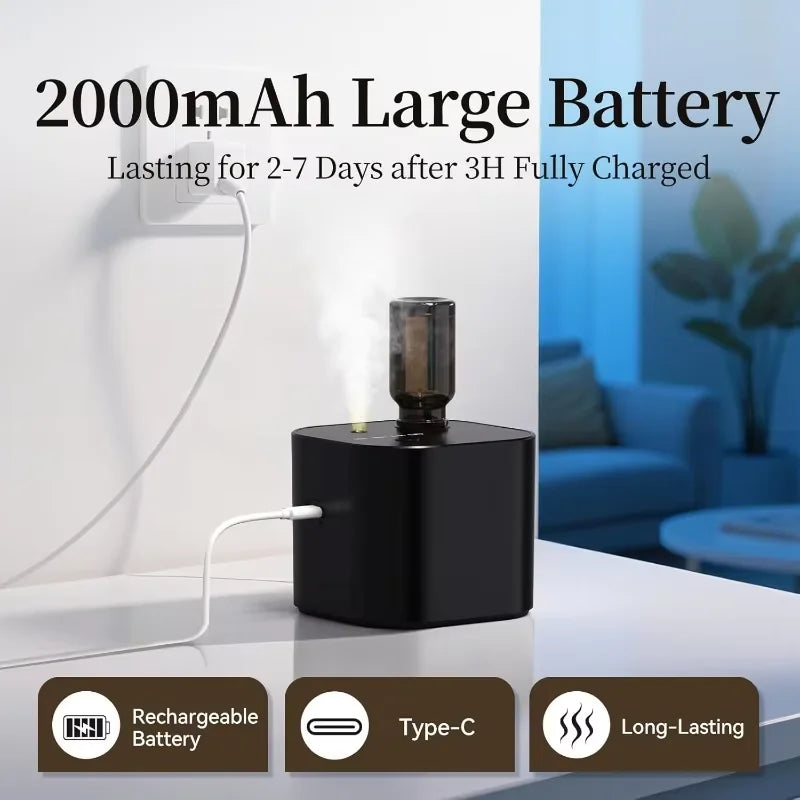 Waterless Portable Aroma Diffuser 3 Mist Modes Aromatherapy Diffuser for Essential Oils Scent Machine for Home Office Bedroom