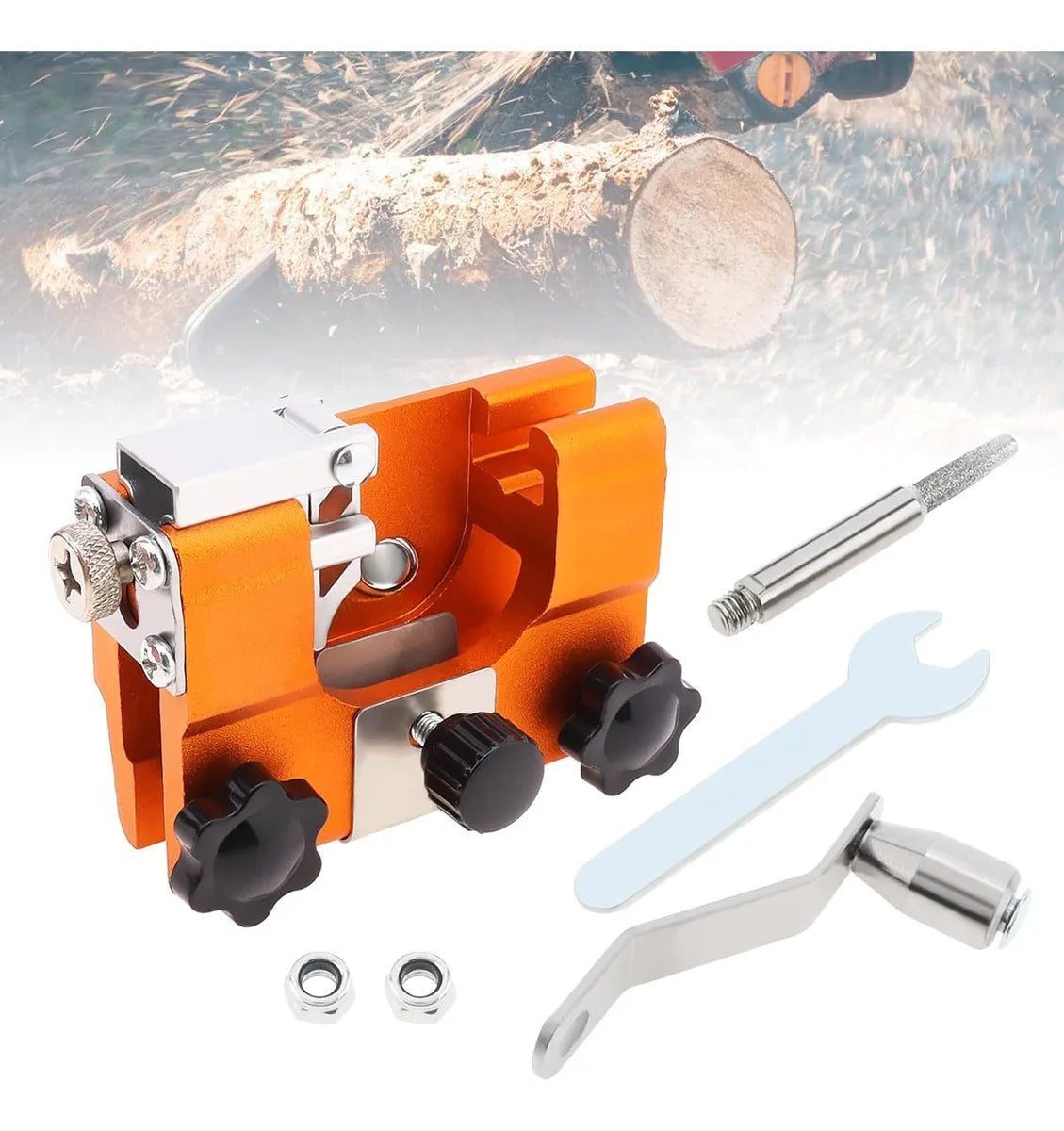 Fast  Chain Sharpener, Chainsaw Sharpener Kit, Portable Hand Crank Chainsaw Chain Sharpener Set, for All Kind Of Chain Saws