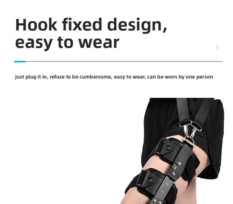 Adjustable Knee Brace Hinged Support Carbon Fiber Stay for Leg Fracture Meniscus Rehabilitation Post Surgery Recovery Breathable