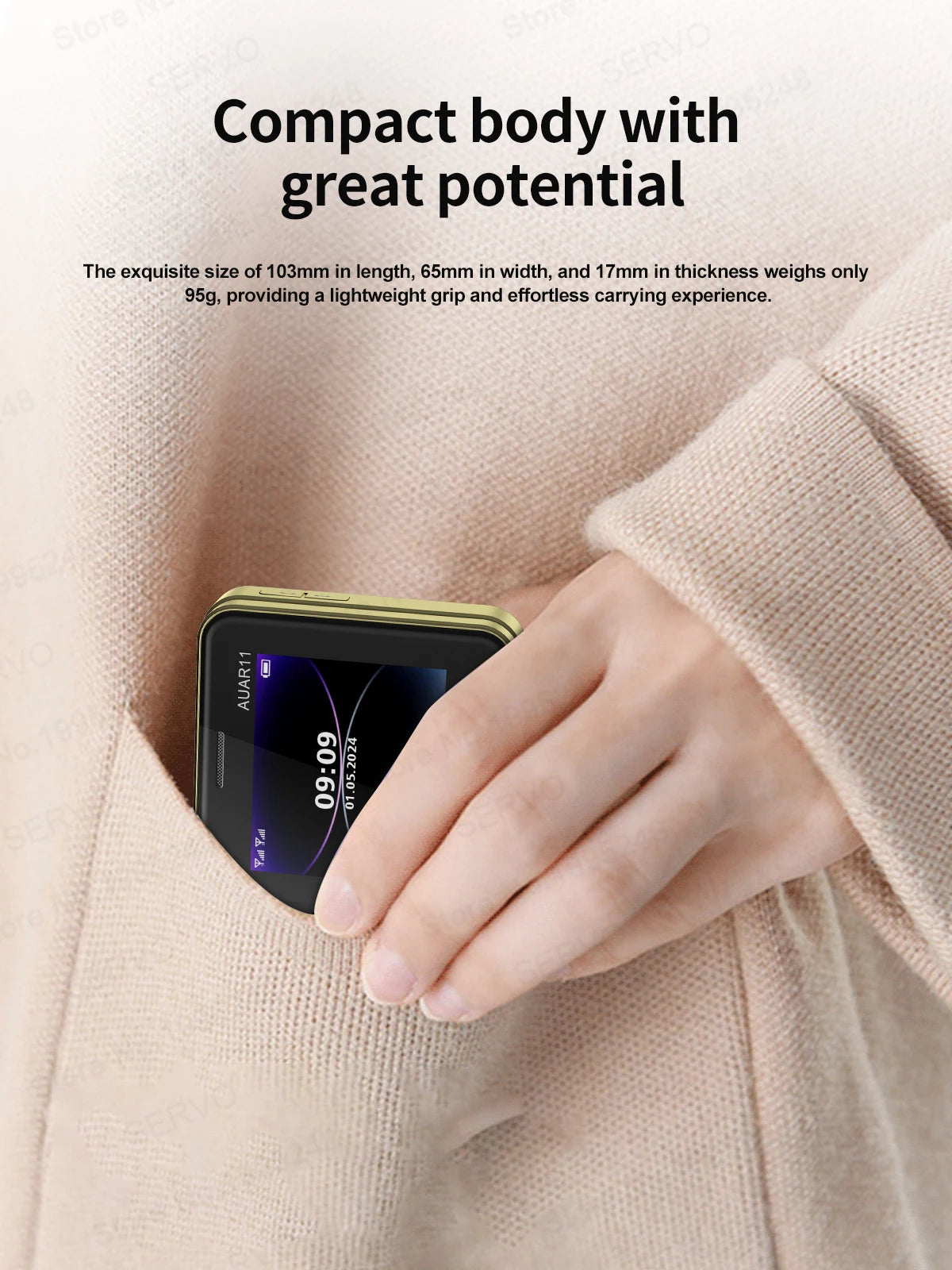 SERVO AUAR11 Rotating Screen Mobile Phone 2G GSM Dual SIM Blacklist Magic Voice FM Radio Speed Dial Torch Mini Sliding Cellphone