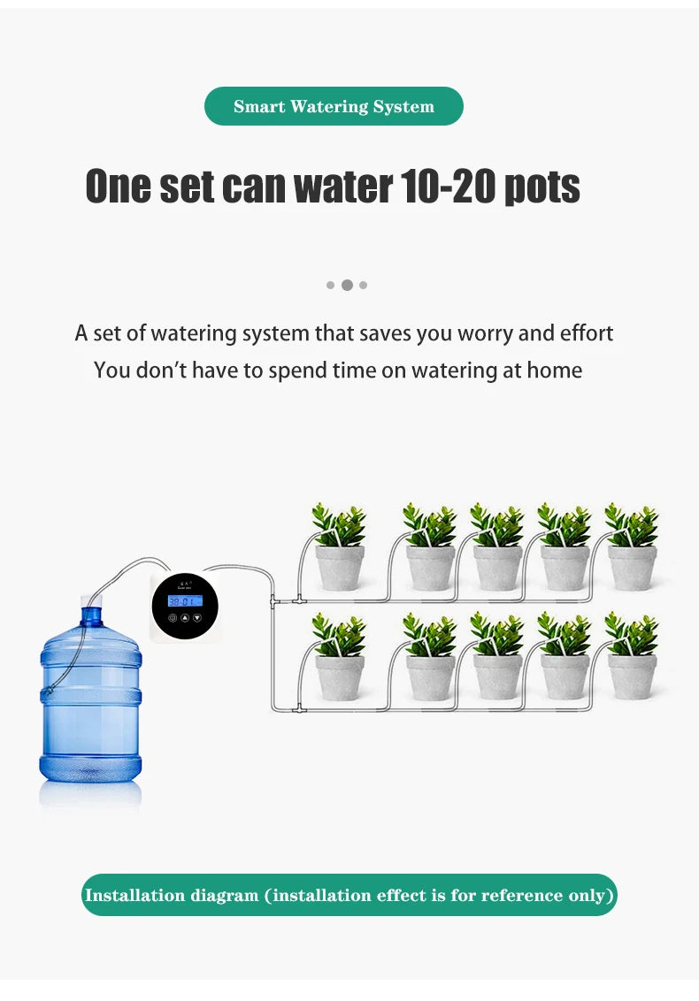 New Automatic Drip Irrigation System Greenhouse Watering Timer Garden Water Pump Controller Potted Plant Watering Device Set