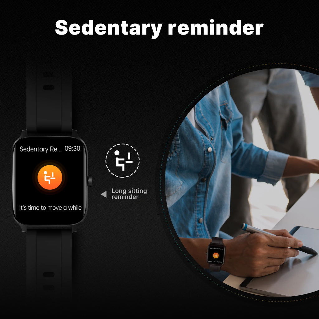 MOES Smart Watch Alexa Built-in Fitness Tracker Heart Rate and Two Dial Styles Blood Oxygen Monitor, IP68 Waterproof Touchscreen