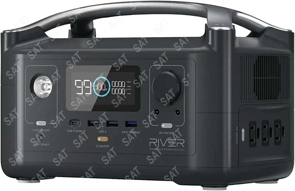 ##For 288Wh Portable Power Station,3 x 600W(Peak 1200W) AC Outlets & LED Flashlight, Fast Charging Silent Solar