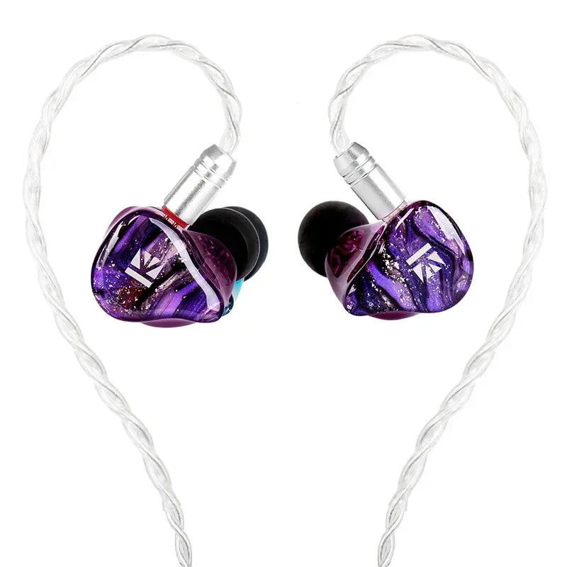 16-Driver HiFi Studio Monitor Earbuds by Tidesmit - Wired Audio Purple without mic Tidesmit