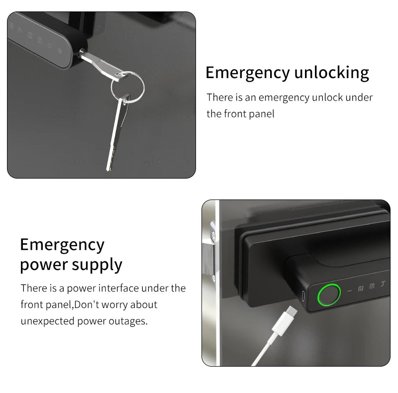 Smart Aluminum Alloy Glass Door Knobs Rotation Lock With Tuya App + Key Knobset Handle Metal Door Knob Lock For Bedroom Bathroom