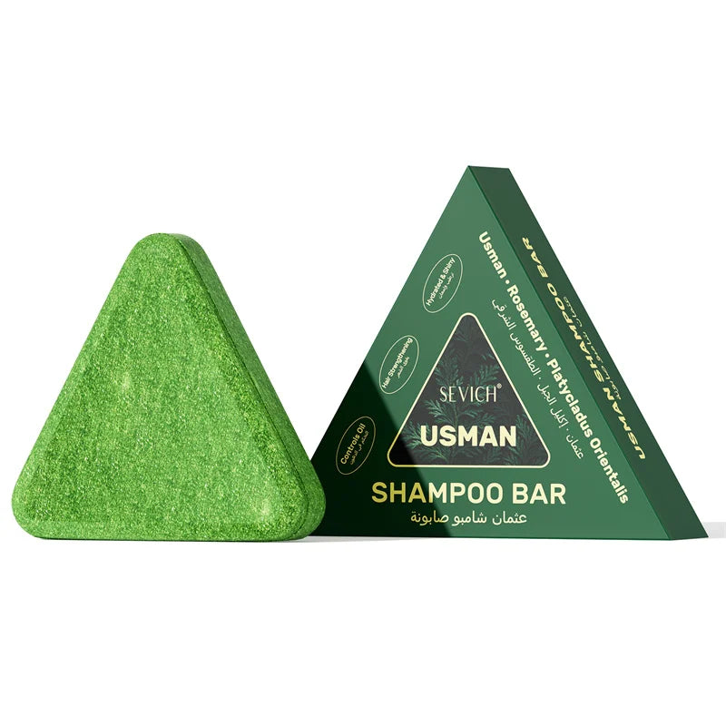 Usman Shampoo Bar Usman Grass Natural Soap Hair Nourishing Shampoo Soap Oil Control Relieves Scalp Itching Strengthens Hair Root