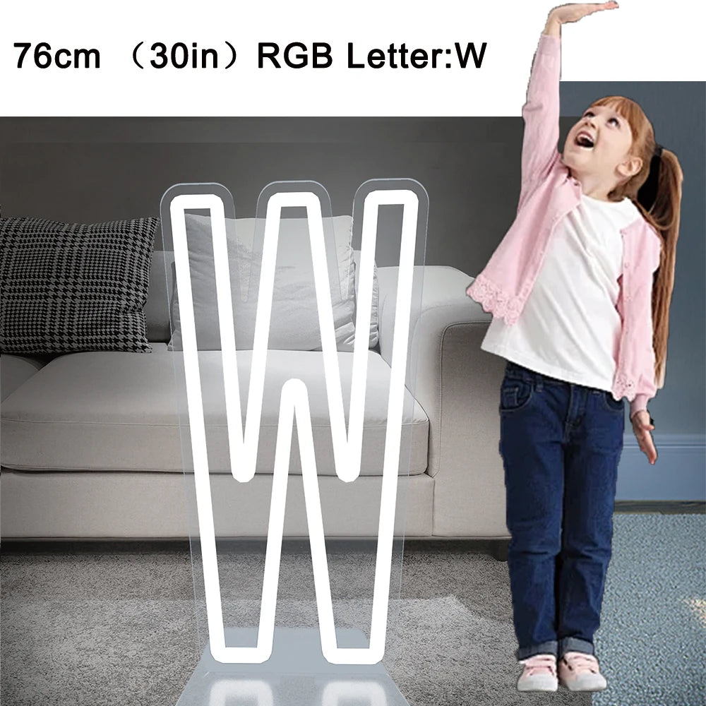 76cm Tall LED Alphabet Light Up Letters for Professional Event Decor 76cm W White Tidesmit