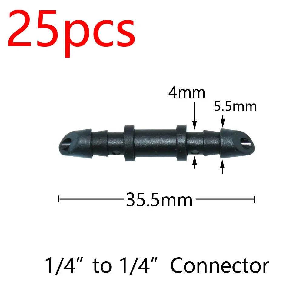 Garden Hose Connectors Barbed Tee Elbow Cross End Plug Coupling WDrip Irrigation System Atering Fitting For 3/5 4/7mm Hsse