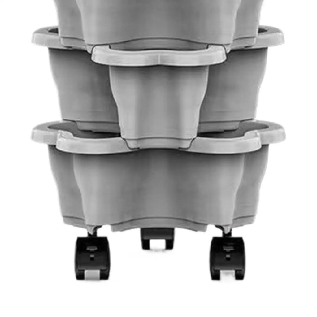 Stackable Vertical Planter 4/5/6-Tier with Wheels Weatherproof Plastic Flower Pot Garden Towers for Vegetable Strawberry Planter