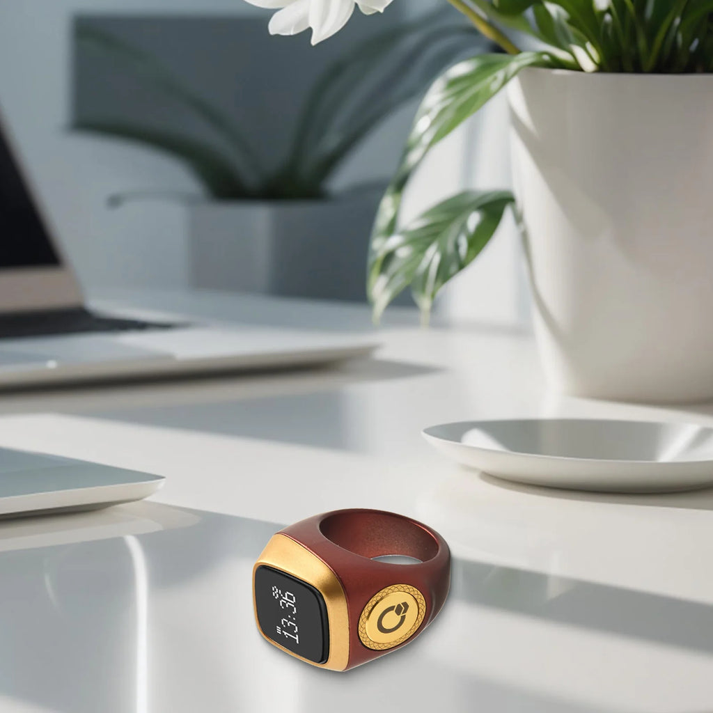Smart Zikr Ring Counter Waterproof Health Monitor by Tidesmit Tidesmit