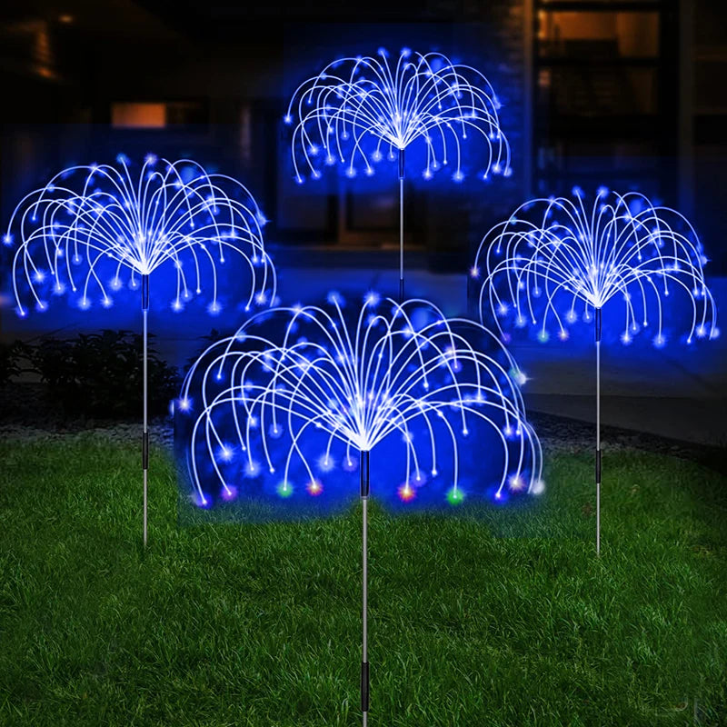 LED Solar Firework Lamp Outdoor Garden Decor Pathway Fairy Lights Waterproof Christmas Yard Balcony Patio Lawn Solar Light