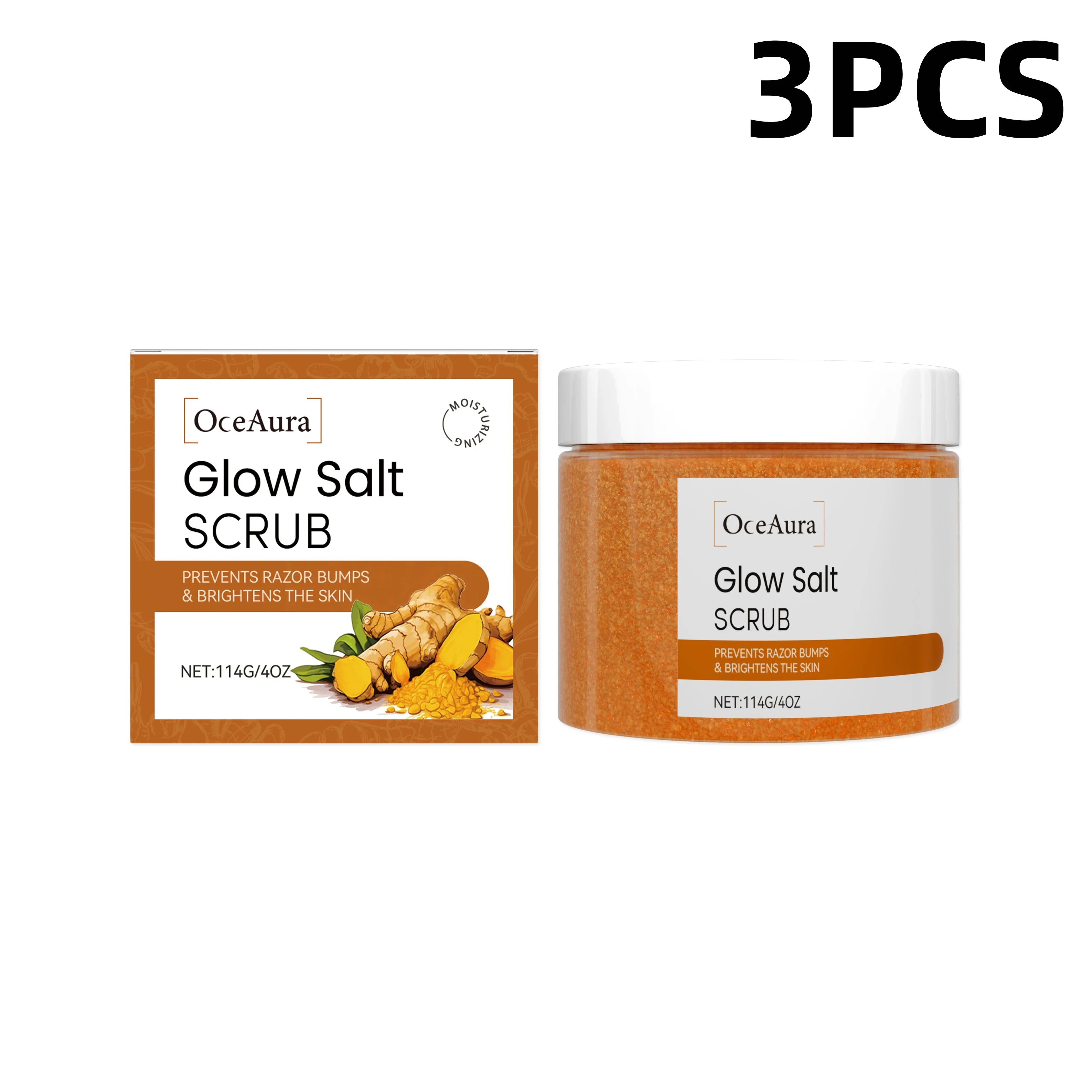 Turmeric Body Scrub: Natural Exfoliating Treatment for Radiant Skin Scrubs Treatments 3PCS China Mainland Tidesmit