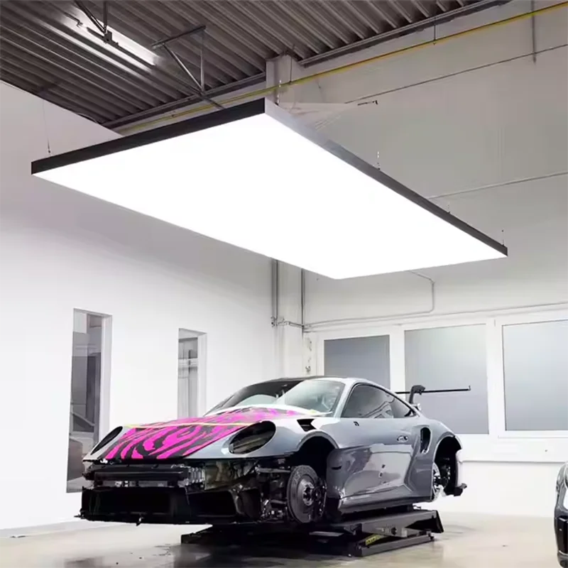 Led Fabric Ceiling Light Box Car Beauty Light Box for Car Wash Auto Repair Workshop Showroom Manufacturer
