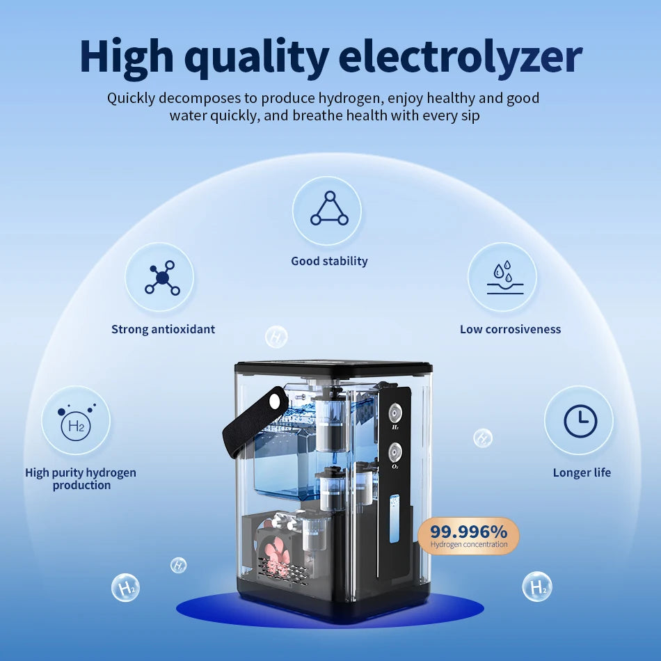 Portable Hydrogen Inhalation Machine 450ml - Gold Edition | Tidesmit Body Shaping Massage Equipment Tidesmit