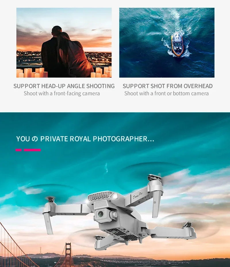 4K Foldable Camera Drone with Dual HD Lenses - Tidesmit Tidesmit