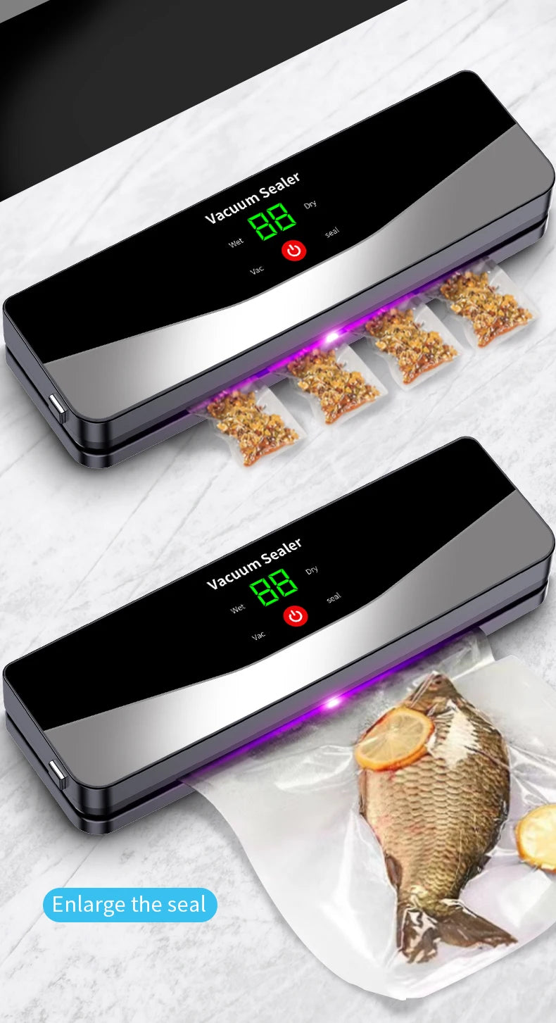 2026 Rechargeable Wireless Portability Vacuum Sealer With Sealing Countdown Display Multi-Pack Vacuum Touch Waterproof Buttons