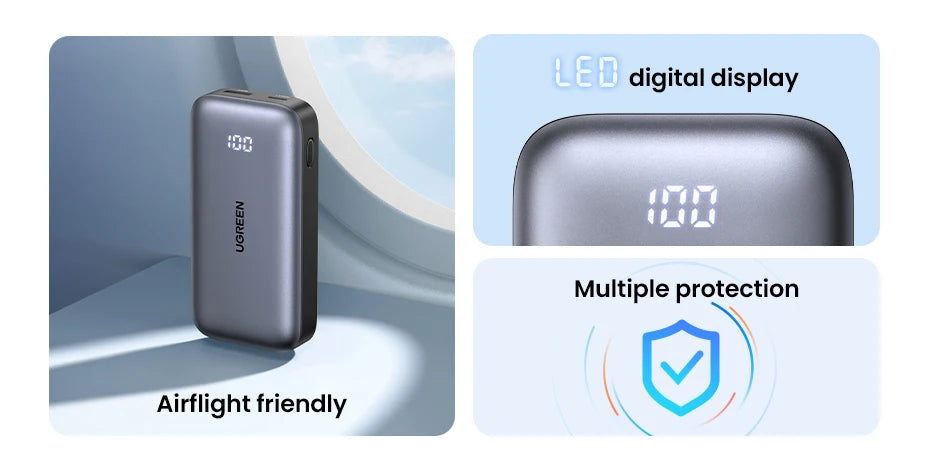 Portable 20000mAh Fast Charging Power Bank with USB-C PD Delivery Tidesmit