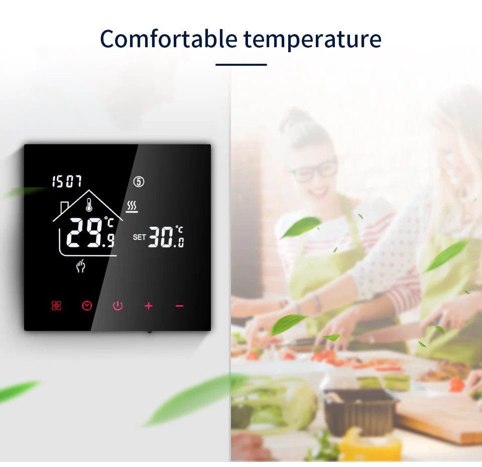 Tuya WiFi Smart Thermostat LCD Display Touch Screen for Gas Boiler Temperature/Electric Floor Heating Water Remote Controller