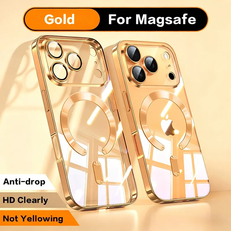 Magnetic Clear Phone Case: Shockproof Wireless Charging Protection Tidesmit