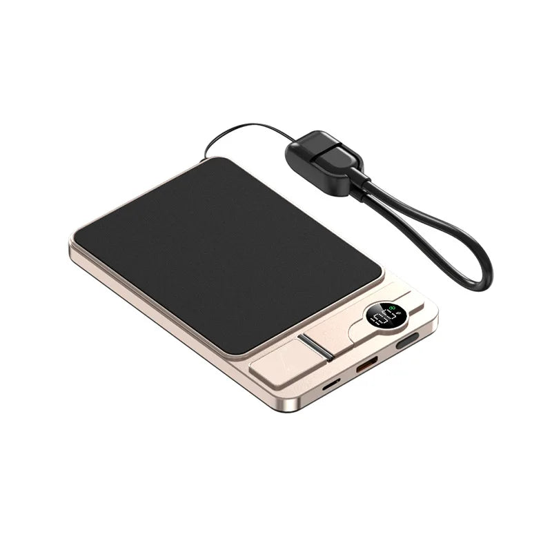 Magnetic Wireless Power Bank 10000mAh - Fast PD Charger for Travel Gold Tidesmit