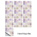 10Pcs Mandala Pattern Backsplash Tile Stickers Multicolor Design Waterproof Peel and Stick Tile Removable Self-Adhesive