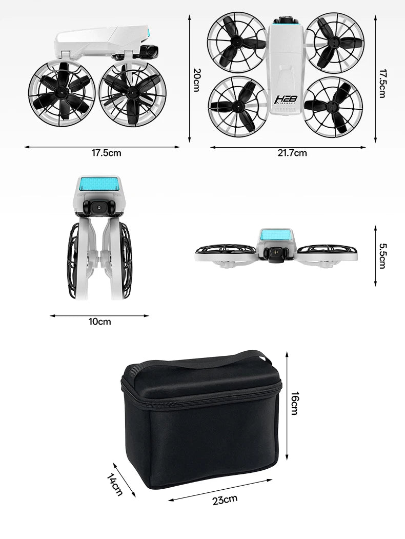 4K Camera Drone with Display Remote - Foldable GPS Obstacle Avoidance Tidesmit
