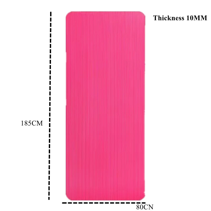 200/185×80/90cmYoga Mat Travel Fitness Exercise 10mm Thicknesses for Yoga Pilates Floor Workouts Thicken Widen Moisture-proof