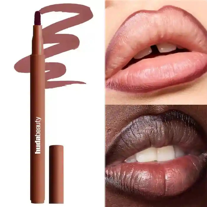 Matte Lip Liner Pencil: Waterproof, Long-Lasting & Nourishing Formula Lip Care Warm Brown Tidesmit